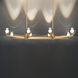 Double Bubble 8 Light 44 inch Aged Brass Linear Chandelier Ceiling Light