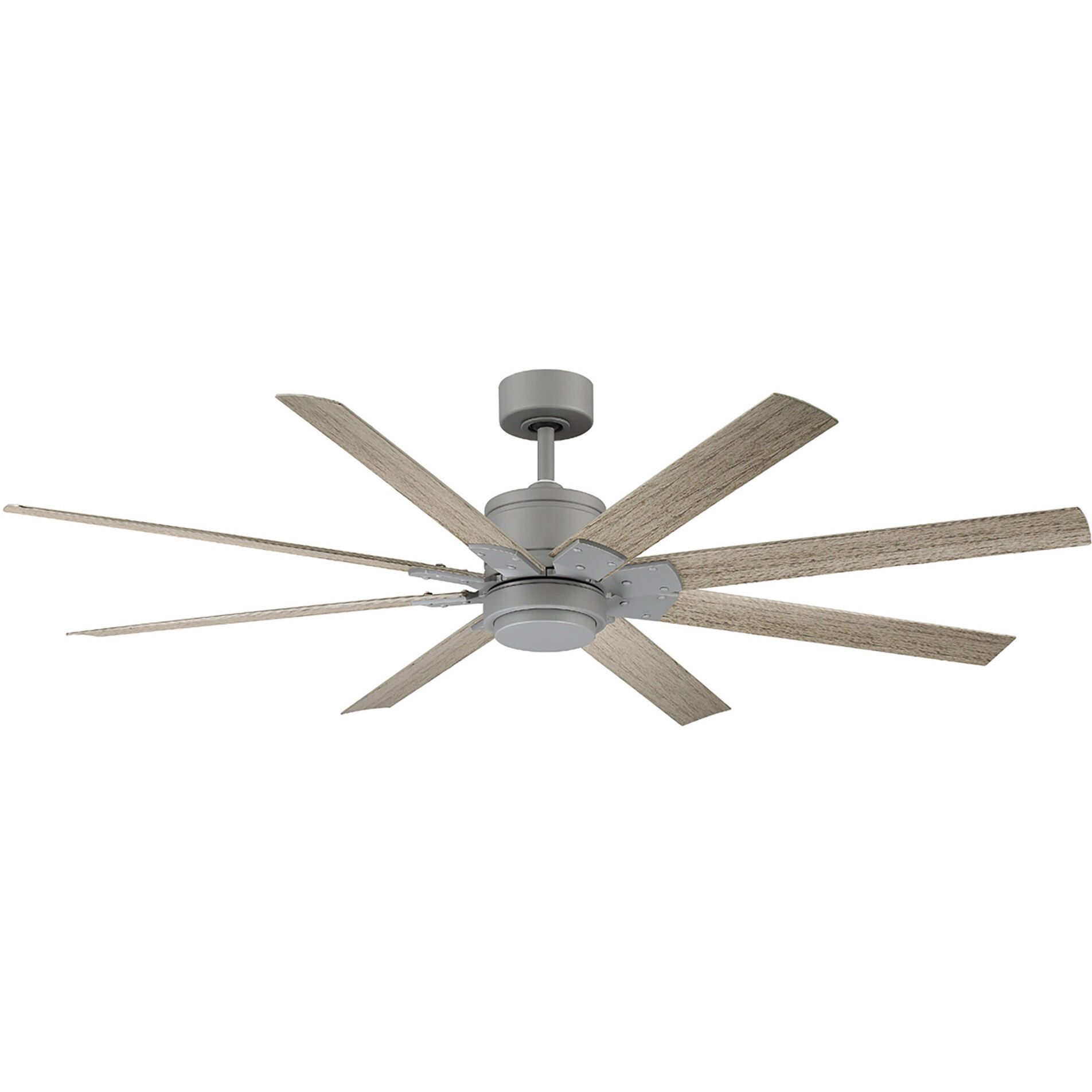 Renegade 66 inch Graphite and Weathered Wood with Weathered Wood Blades Downrod Ceiling Fan in 2700K, Graphite Weathered Wood