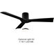Aviator 54 inch Matte Black Flush Mount Ceiling Fan