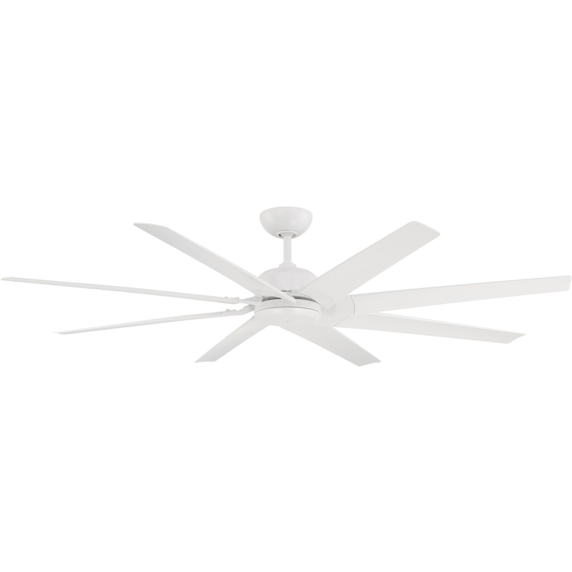 Roboto XL 70 inch Matte White Downrod Ceiling Fan