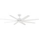 Roboto XL 70 inch Matte White Downrod Ceiling Fan