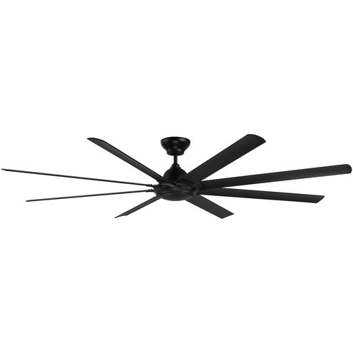 Hydra 96 inch Matte Black Downrod Ceiling Fan in 3000K