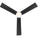 Axis 52 inch Matte Black Downrod Ceiling Fan in 3500K