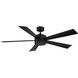 Wynd 60 inch Matte Black Downrod Ceiling Fan in 3000K, Smart Ceiling Fan
