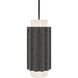 Caviar LED 7 inch Basalt Stone and Black Mini-Pendant Ceiling Light in 2700K, Bassalt Stone and Black