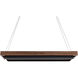 Hustler 1 Light 54 inch Black Dark Walnut Linear Chandelier Ceiling Light