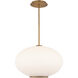 Illusion 1 Light 16 inch Aged Brass Pendant Ceiling Light in 3000K