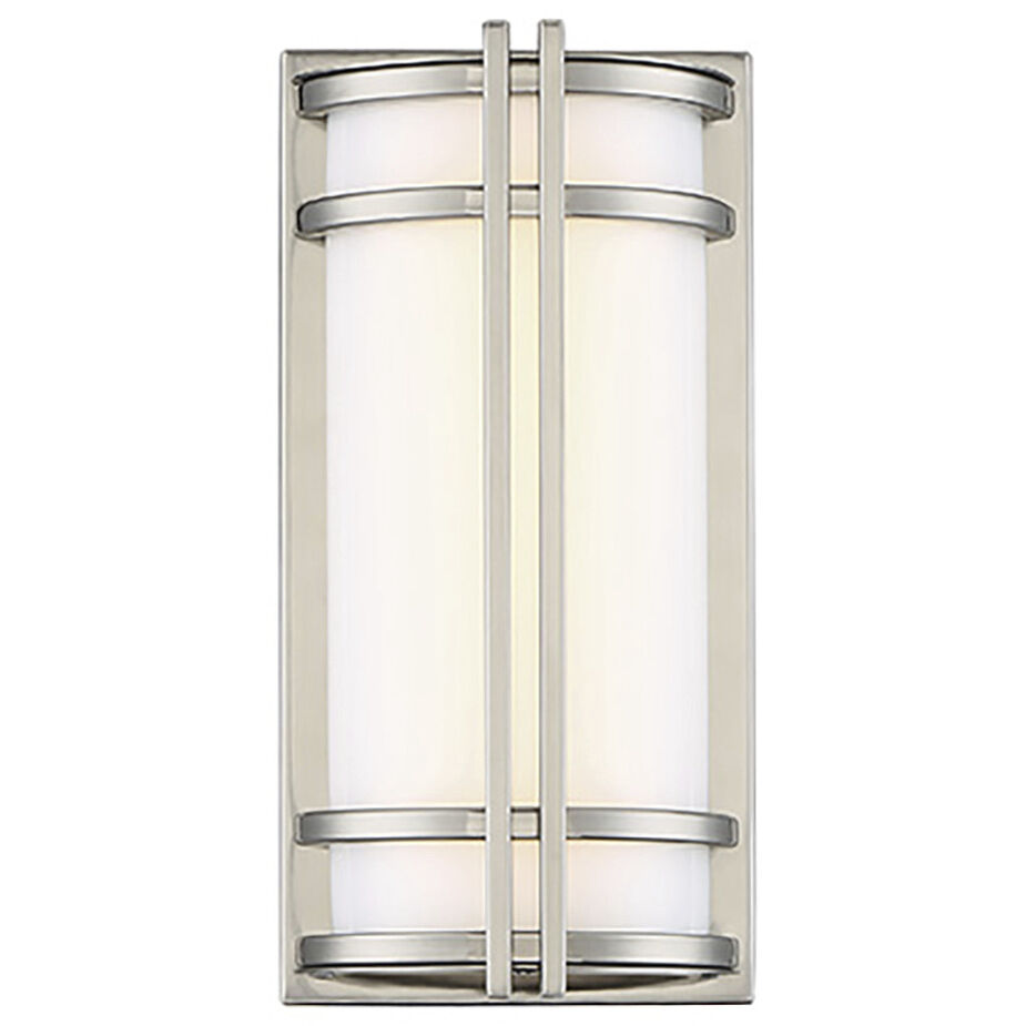 Skyscraper LED 12 inch Stainless Steel Outdoor Wall Light in 3500K, 12in.