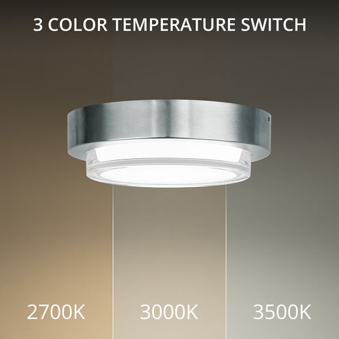Kind LED 8 inch Stainless Steel Flush Mount Ceiling Light in 3500K
