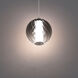 Swirly LED 5.9 inch Smoke Glass and Brushed Nickel Mini-Pendant Ceiling Light in 3500K