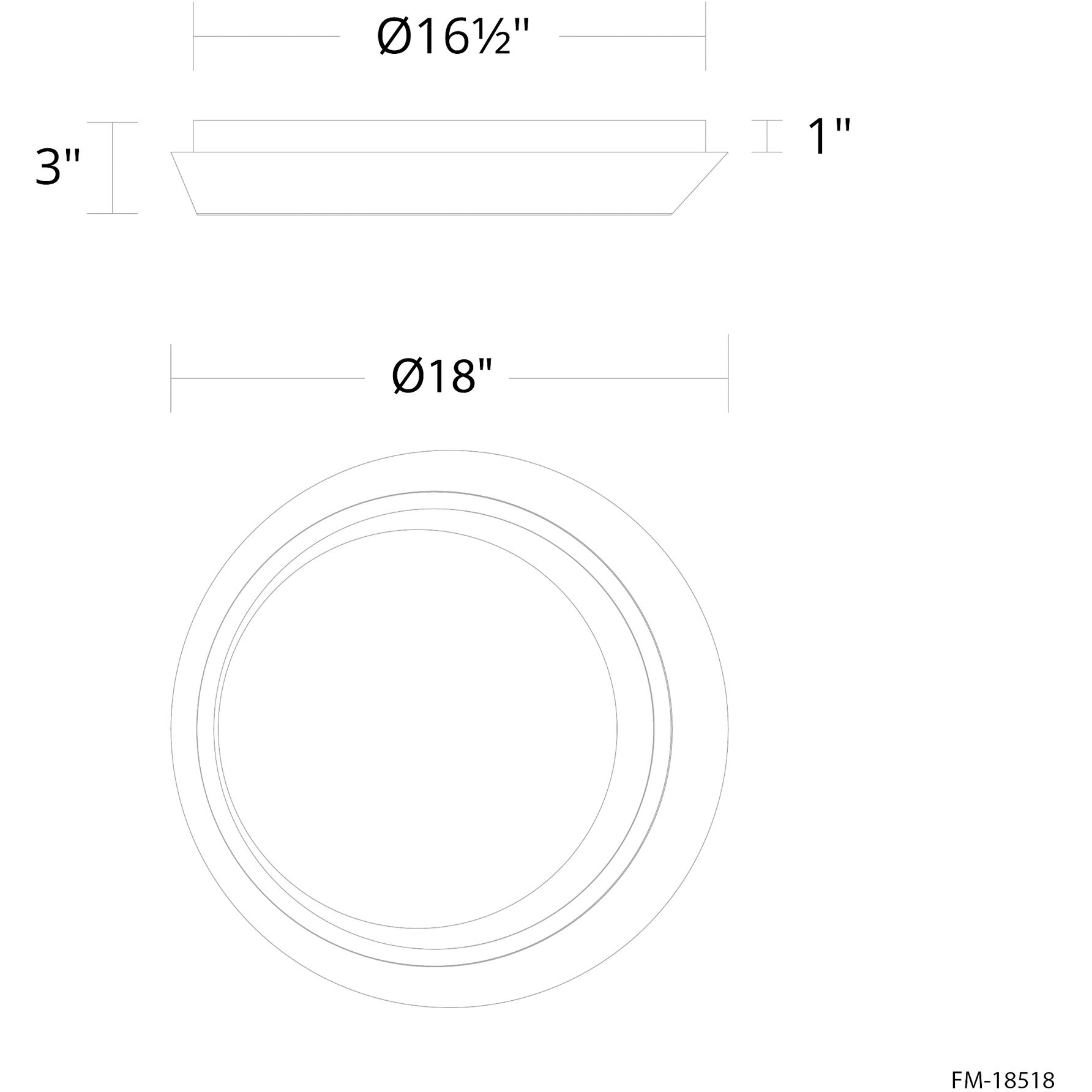 Tinzel LED 18 inch Black Gold Leaf Indoor Ceiling Lighting in 3000K