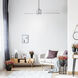 Lotus 54 inch Titanium Downrod Ceiling Fan in 3500K