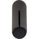 Clog LED 22 inch Basalt Stone and Black Outdoor Wall Light in 3500K, Bassalt Stone and Black
