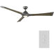 Woody 72 inch Graphite Weathered Gray Ceiling Fan in 3500K