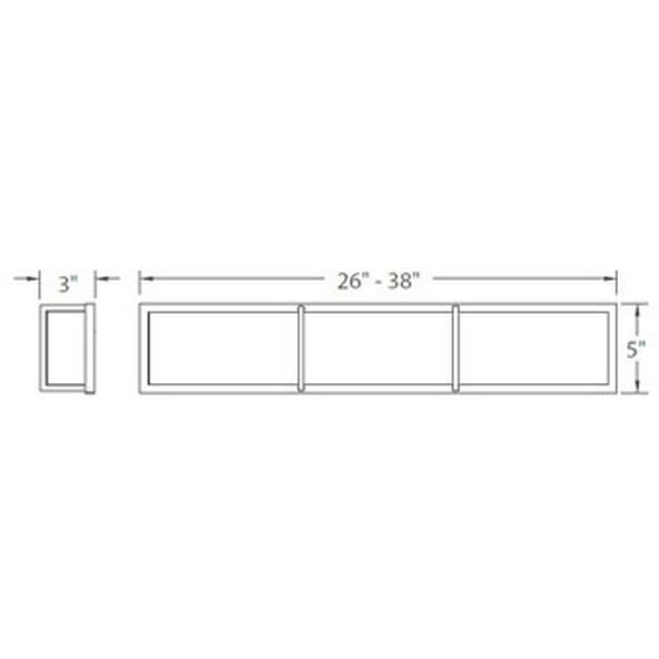 Bahn LED 26 inch Brushed Nickel Bath Vanity & Wall Light in 26in.