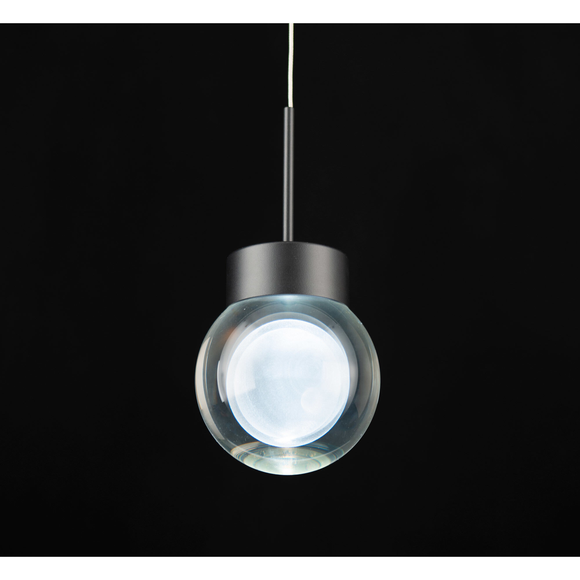 Double Bubble LED 5.13 inch Black Pendant Ceiling Light in false