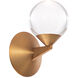 Double Bubble Wall Sconce Wall Light in 6in., Aged Brass