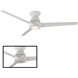Tip Top 52 inch Matte White Flush Mount Ceiling Fan in 3000K, Smart Ceiling Fan