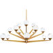 Double Bubble 15 Light 42 inch Aged Brass Chandelier Ceiling Light
