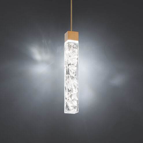 Minx LED 2 inch Aged Brass Pendant Ceiling Light in true