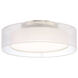 Metropolis LED 18 inch Brushed Nickel Semi Flush Mount Ceiling Light in 18in.
