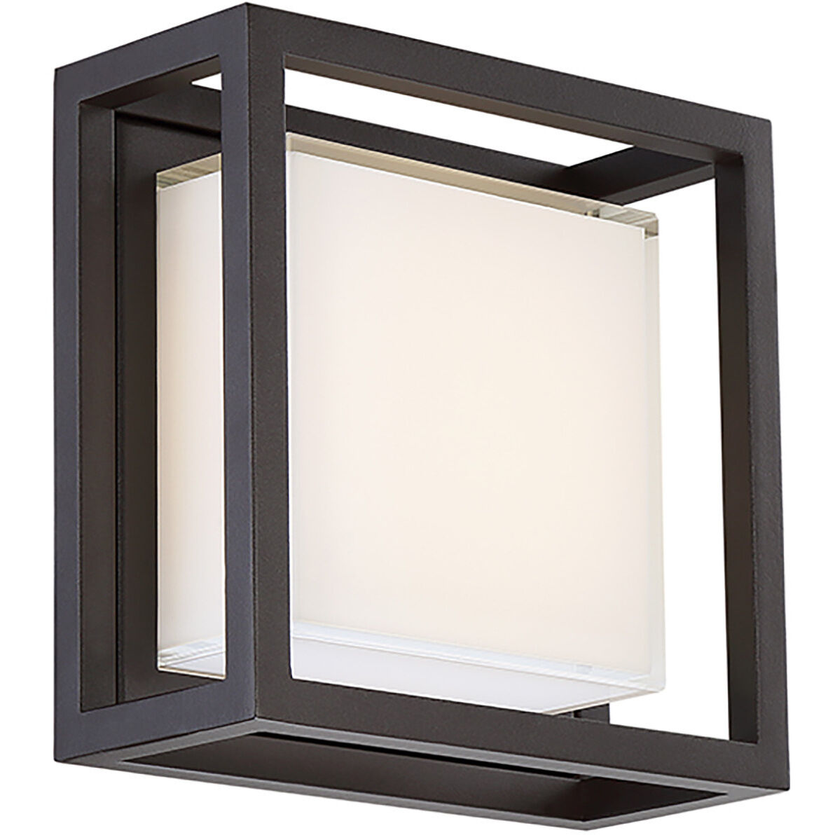 Modern Forms WS W73608 BZ Framed LED 8 inch Bronze Outdoor Wall Light in 8in
