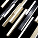 Chaos 14 Light 40 inch Black Aged Brass Linear Pendant Ceiling Light