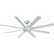 Hydra 80 inch Titanium Downrod Ceiling Fan in 2700K