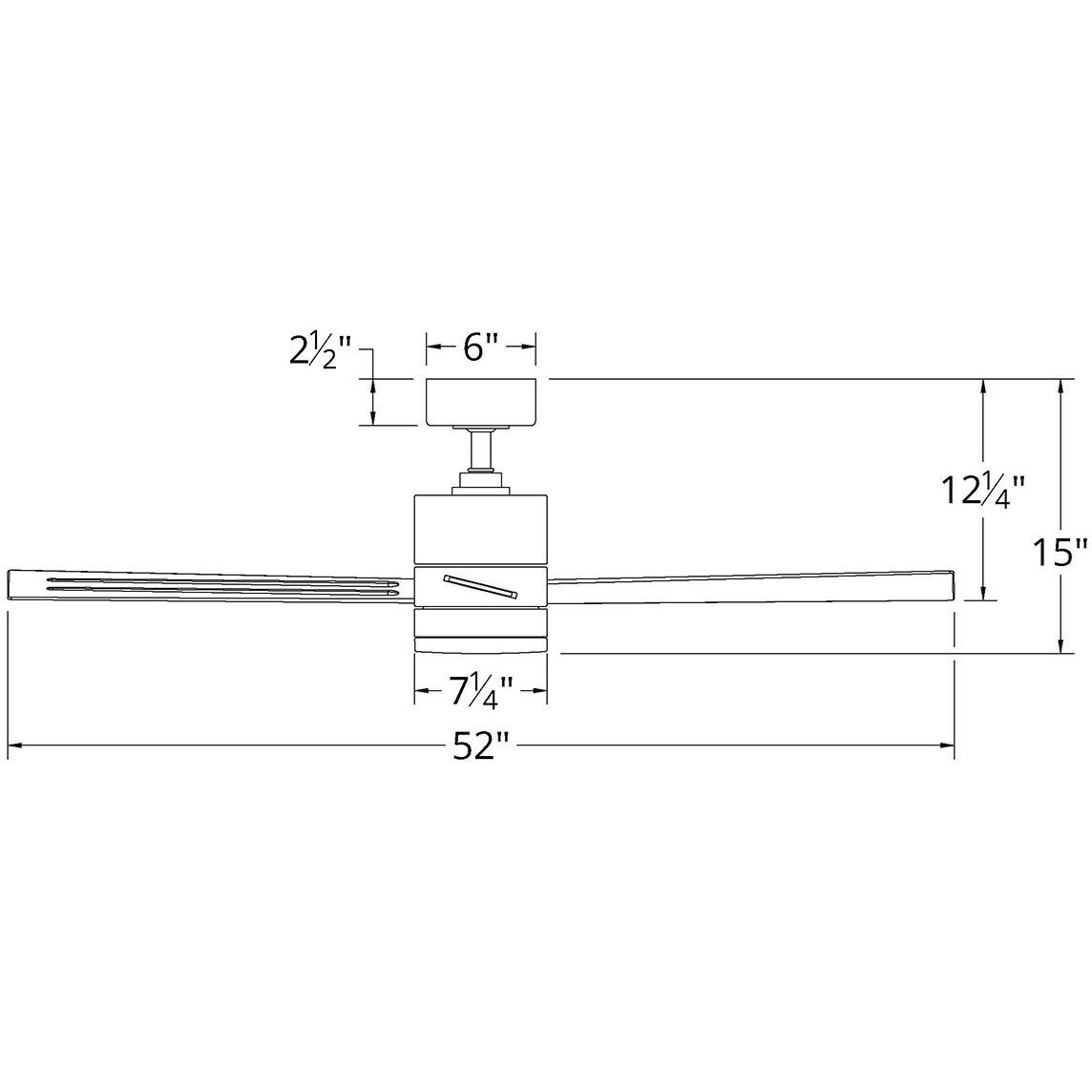 Axis 52 inch Matte White Downrod Ceiling Fan in 3500K