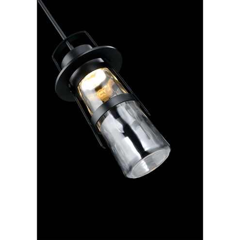 Balthus 1 Light 7 inch Black Outdoor Pendant