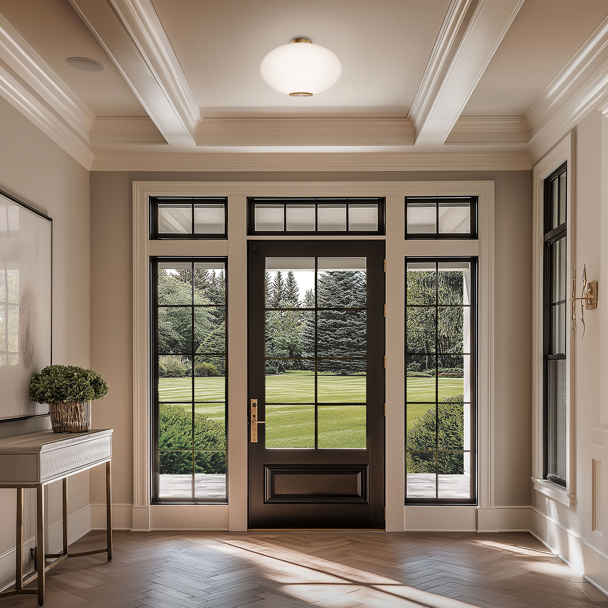 Illusion LED 22.1 inch Black Indoor Ceiling Lighting in 2700K