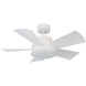 Vox 38 inch Matte White Downrod Ceiling Fan in 3500K