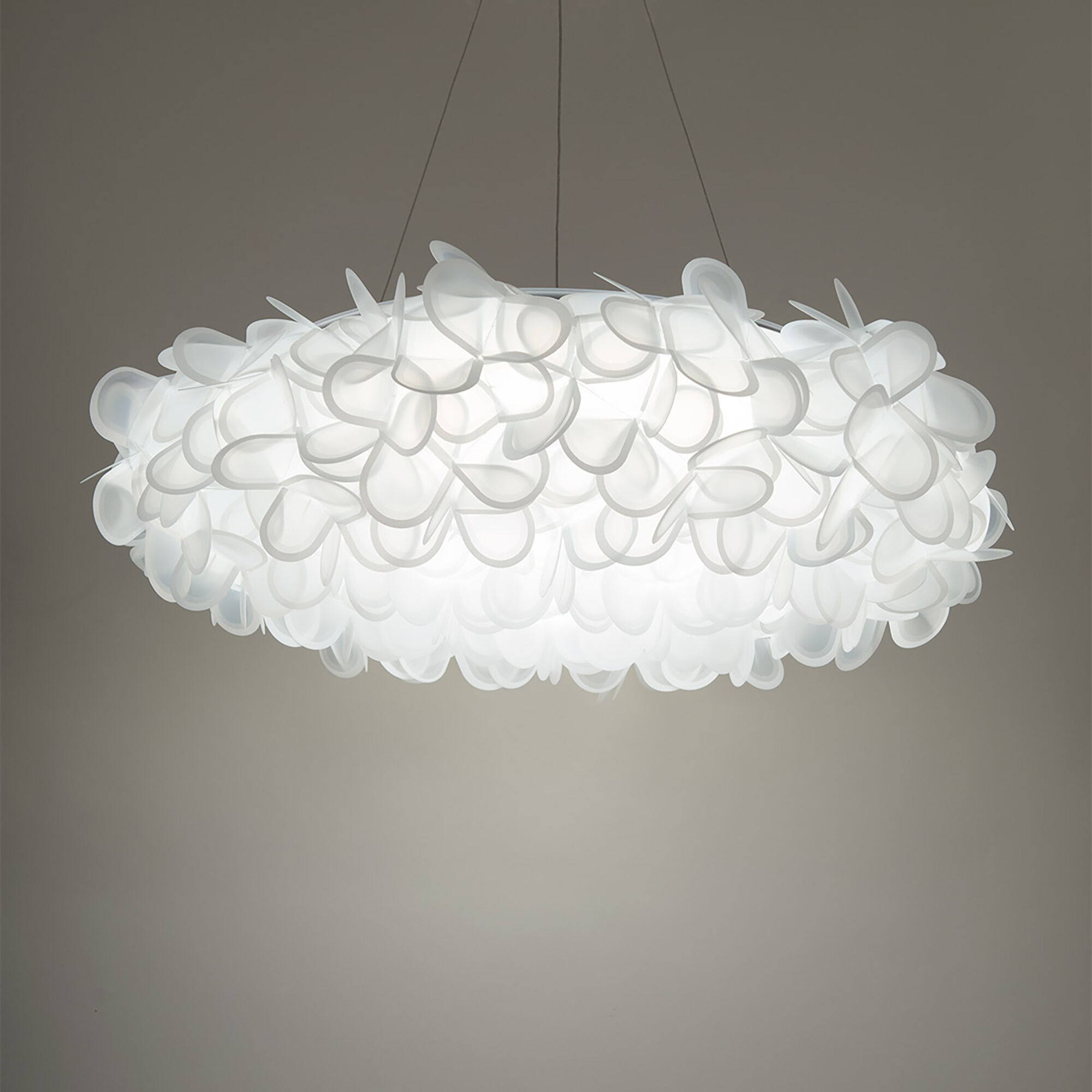 Fluffy LED 22.06 inch Brushed Nickel Pendant Ceiling Light in 22in