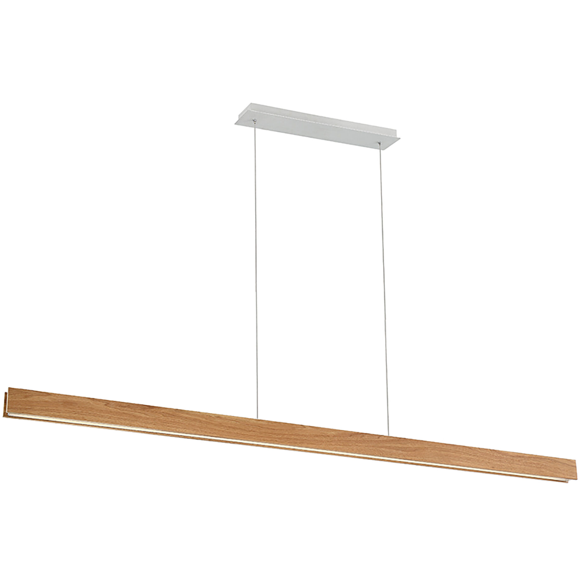 Drift Linear Pendant Ceiling Light in 84in., Walnut