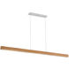 Drift LED 84 inch Walnut Linear Pendant Ceiling Light in 84in.