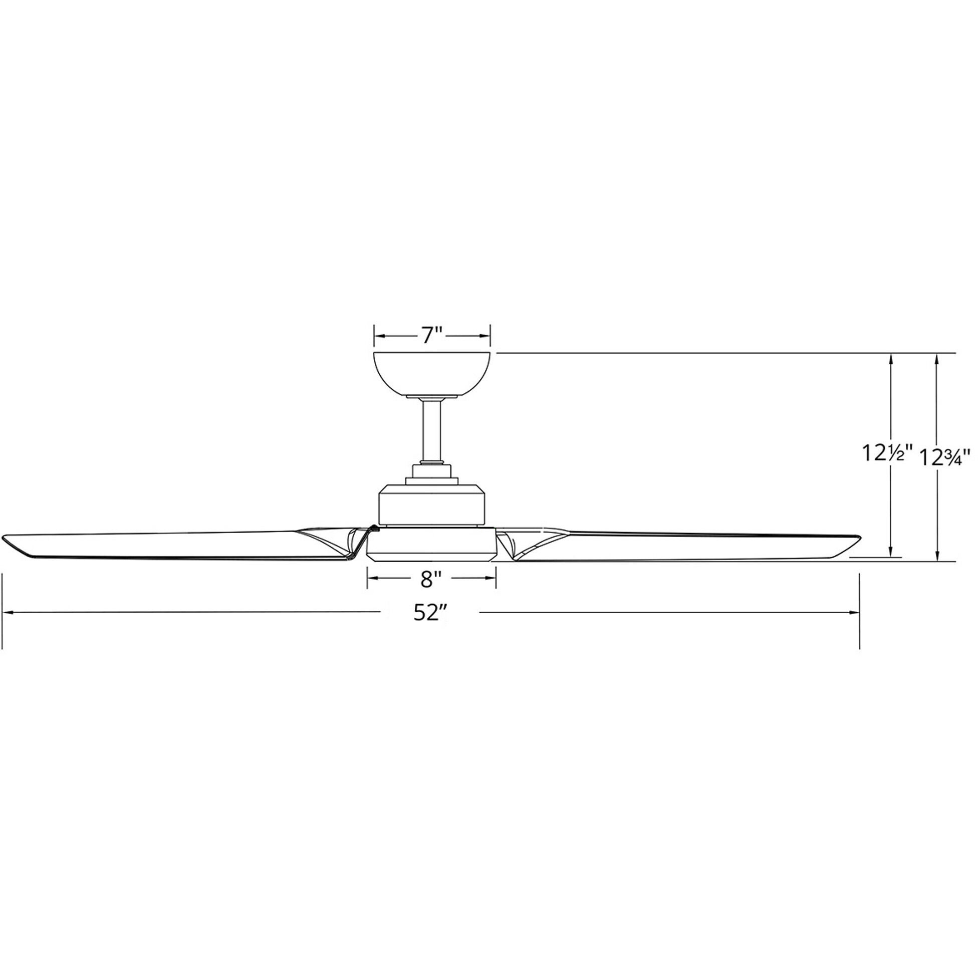 Roboto 52 inch Matte Black Downrod Ceiling Fan, Smart Ceiling Fan