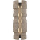 Formation LED 24 inch Beige Travertine and Black Outdoor Wall Light
