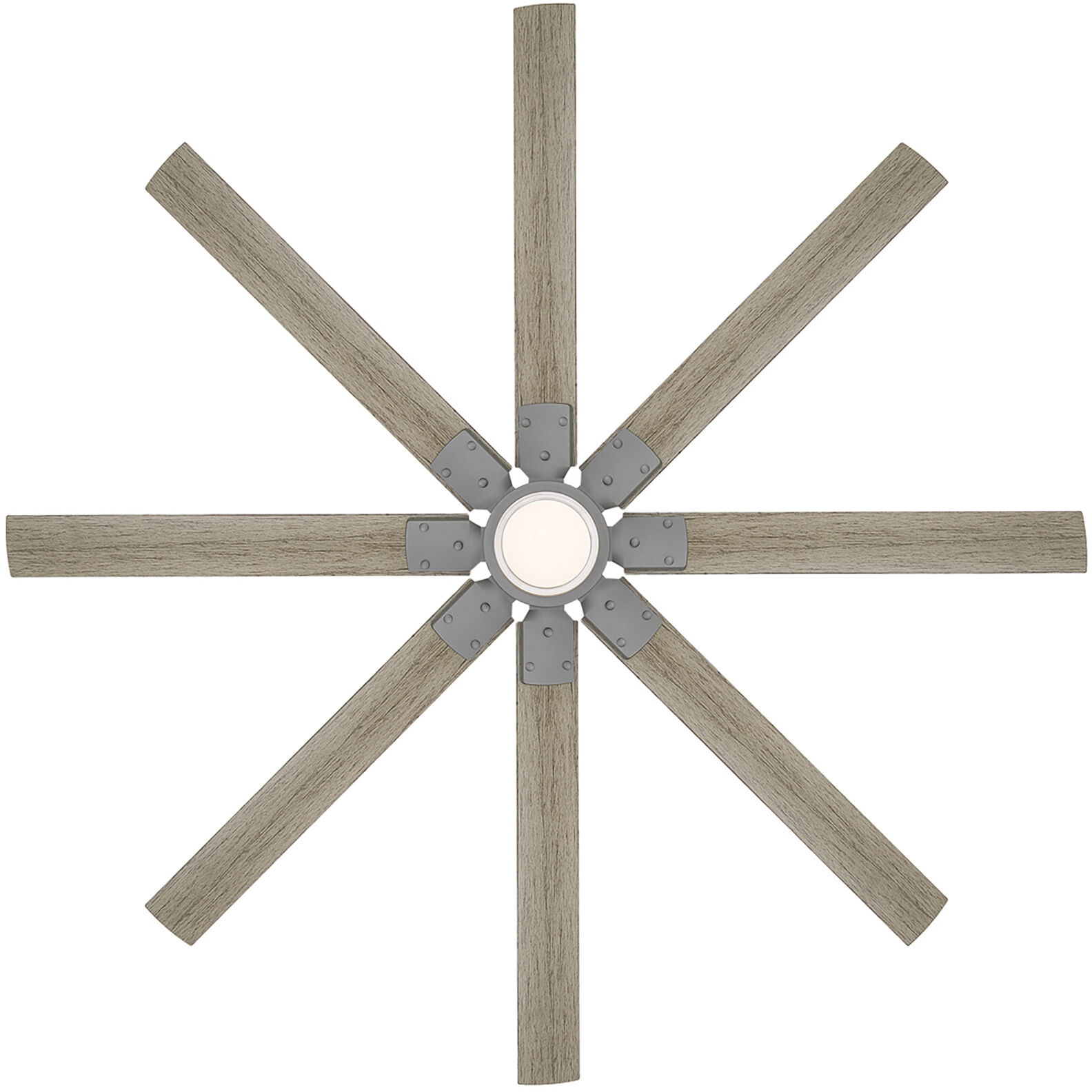 Renegade 52 inch Graphite and Weathered Wood with Weathered Wood Blades Downrod Ceiling Fan in 2700K, Graphite Weathered Wood