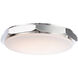 Grommet 1 Light 16 inch Polished Nickel Flush Mount Ceiling Light