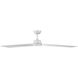 Roboto 62 inch Matte White Downrod Ceiling Fan, Smart Ceiling Fan