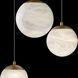 Pisces 3 Light 12 inch Aged Brass Pendant Ceiling Light