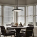 Saturno LED 19.75 inch Beige Travertine and Aged Brass Pendant Ceiling Light