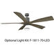 Julian Graphite Fan Light Kit in 3500K