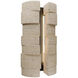 Formation LED 16 inch Beige Travertine and Black Outdoor Wall Light