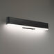 0 to 60 LED 23.88 inch Black Bath Vanity & Wall Light in 2700K, 24in.