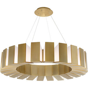 Chronos LED 50 inch Aged Brass Chandelier Ceiling Light in 50in.