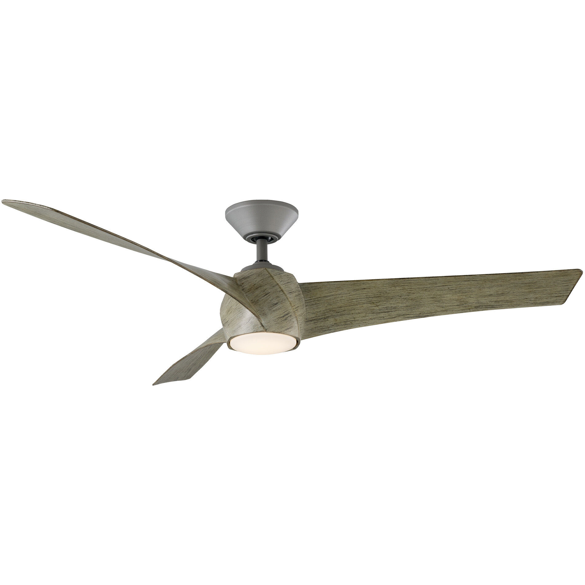 Twirl 58 inch Graphite Weathered Wood with Weathered Wood Blades Downrod Ceiling Fan in 3500K