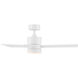 Axis 44 inch Matte White Downrod Ceiling Fan in 2700K