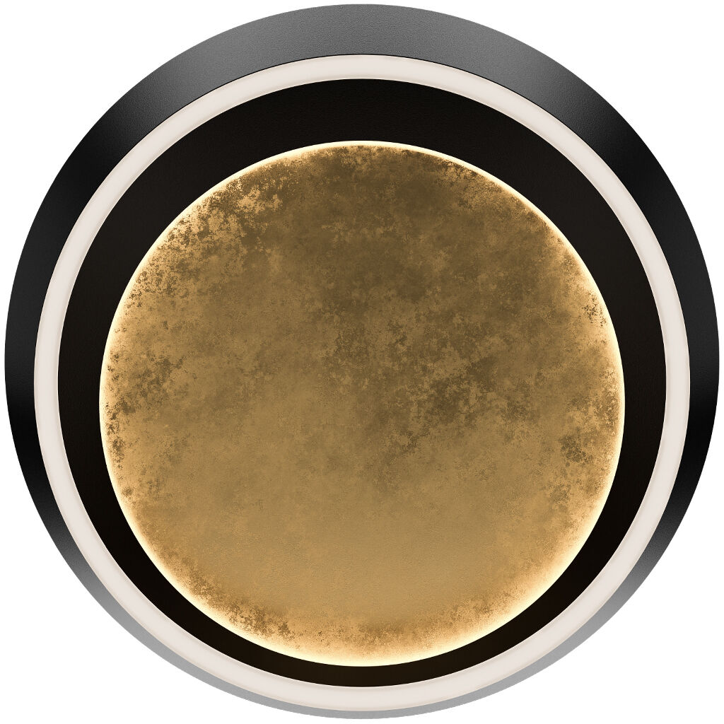 Tinzel LED 18 inch Black Gold Leaf Indoor Ceiling Lighting in 3000K