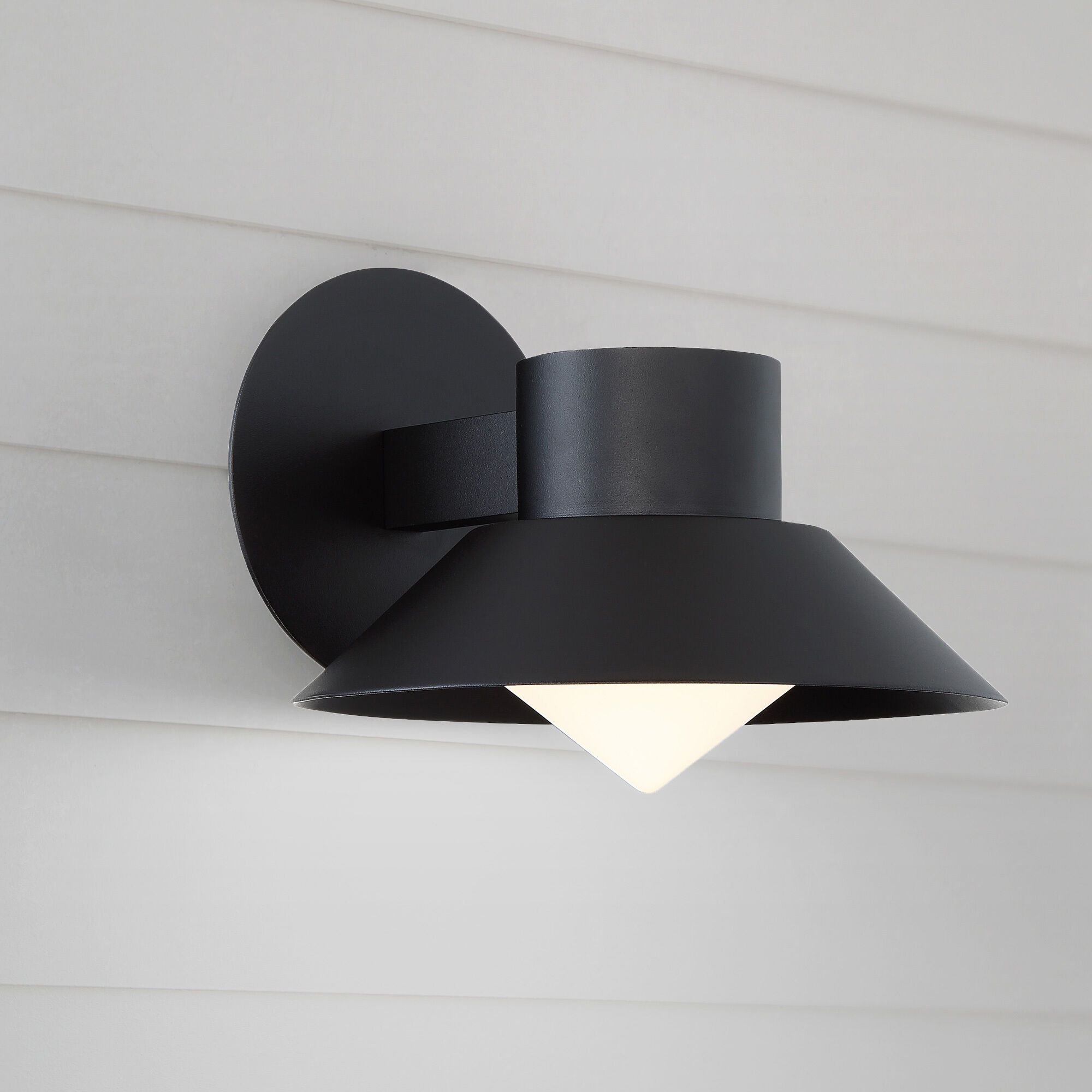 Modern Forms WS W18710 BK Oslo LED 8 inch Black Outdoor Wall Light in 10in